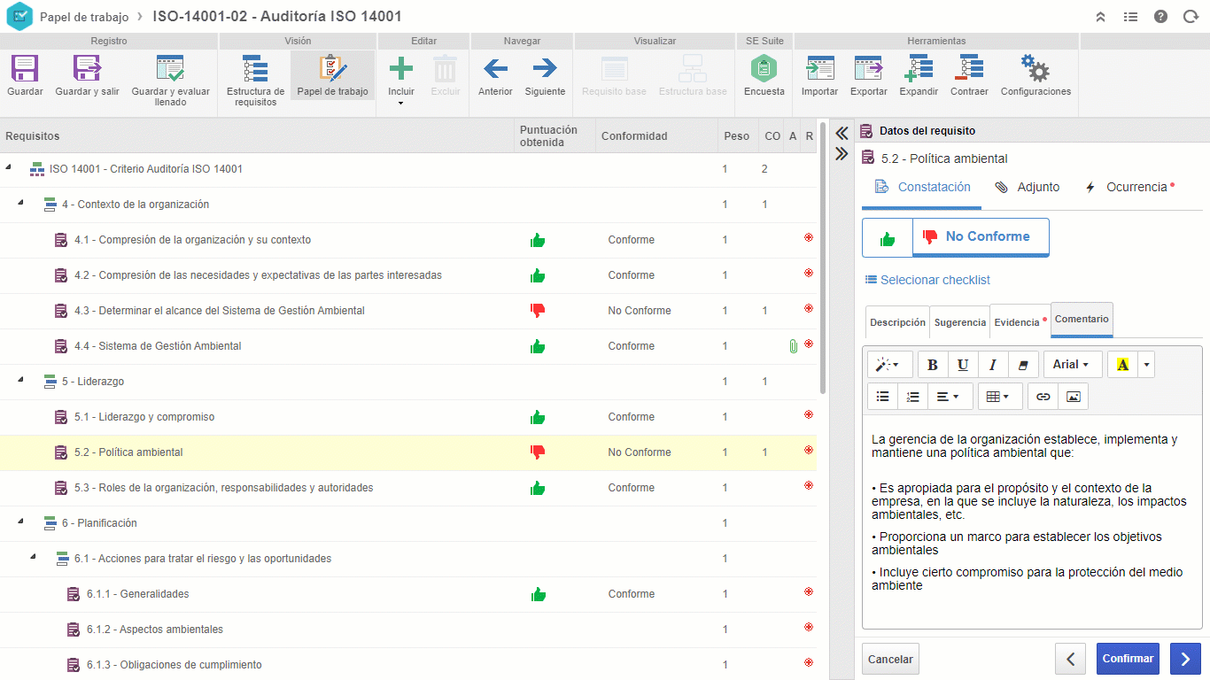 Ejecute auditorías y mantenga un registro completo de evidencias
