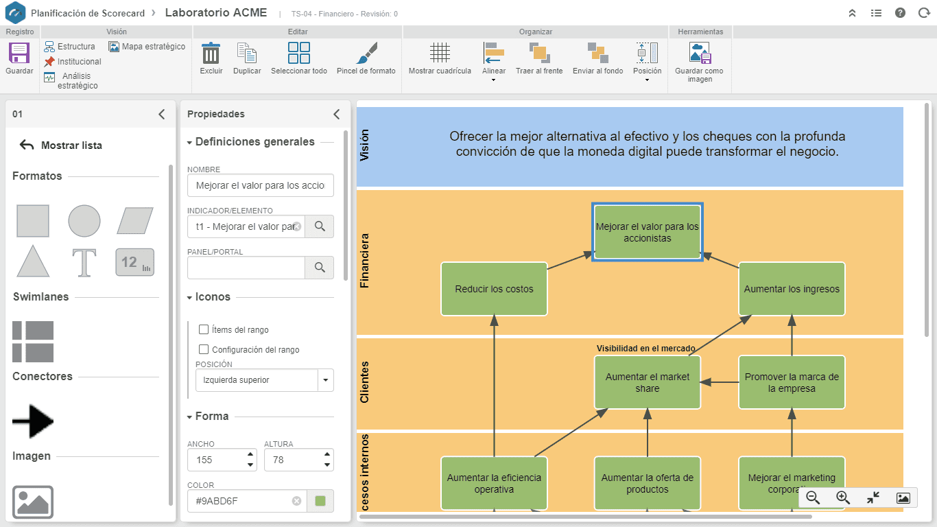    Editor de mapa estratégico