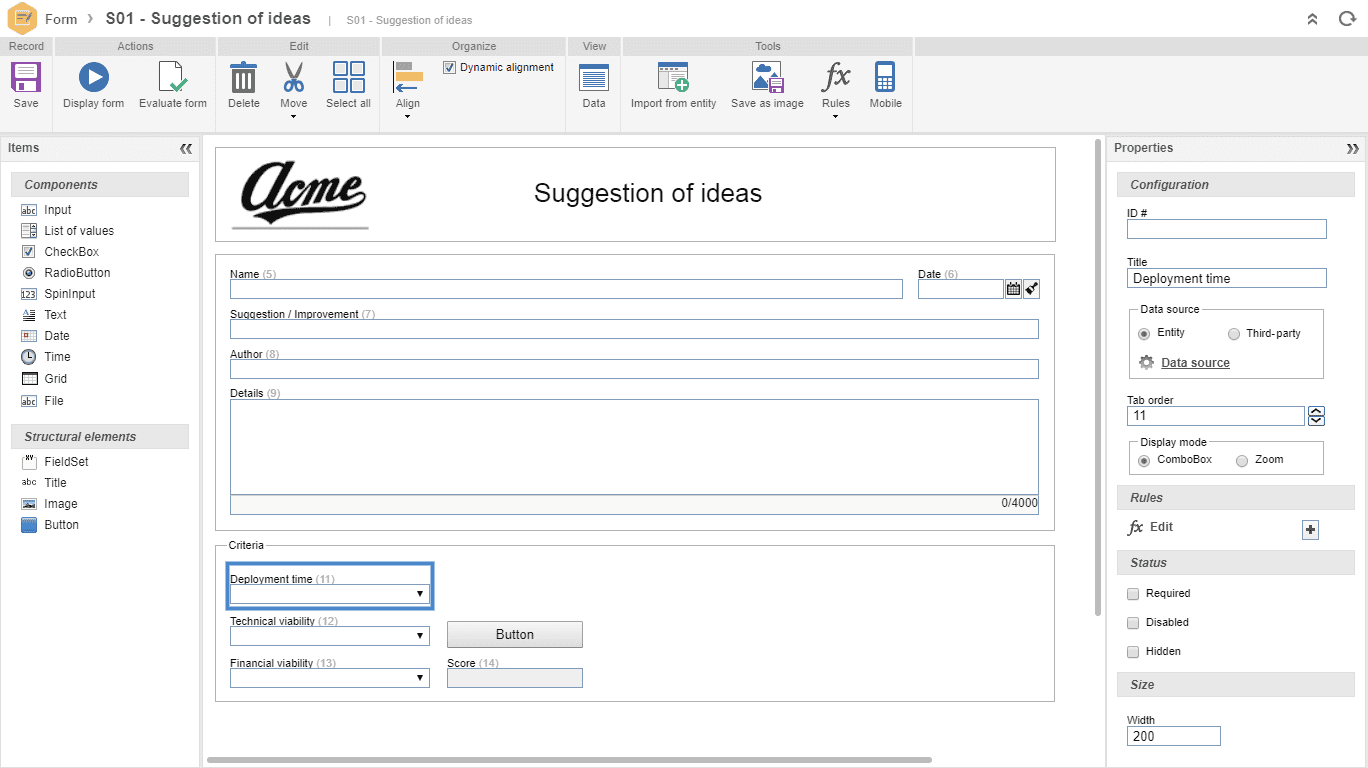 Ideas and demand input