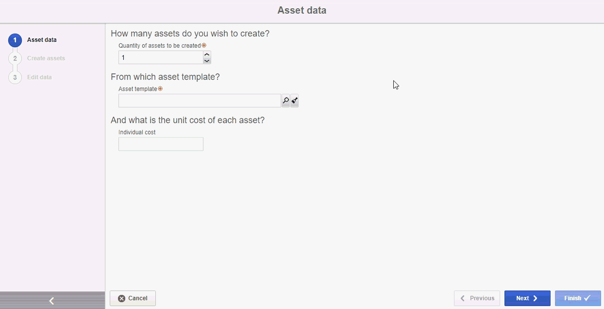 Asset creation assistant