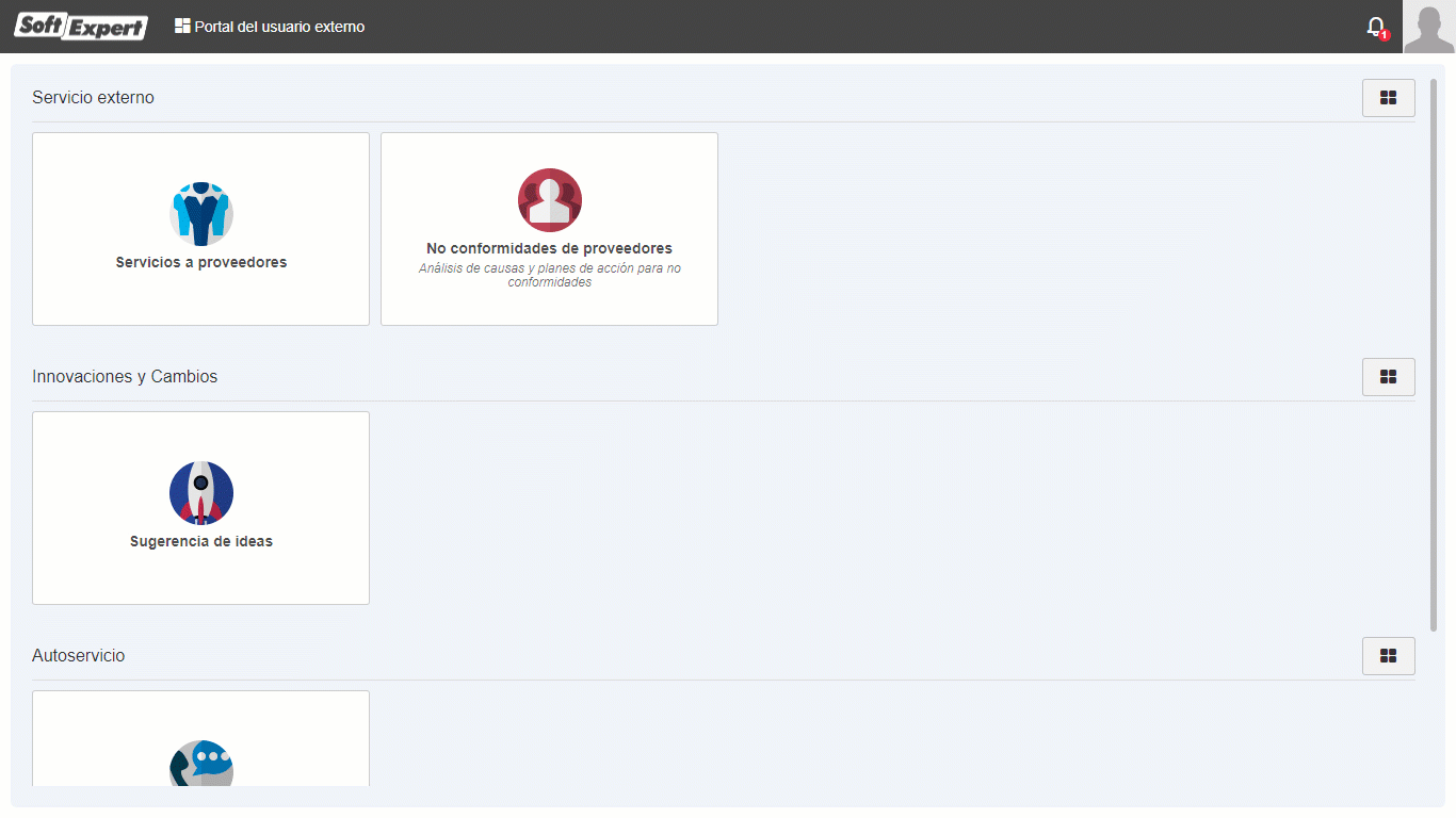 Proporcione un portal externo para el envío estructurado de solicitudes