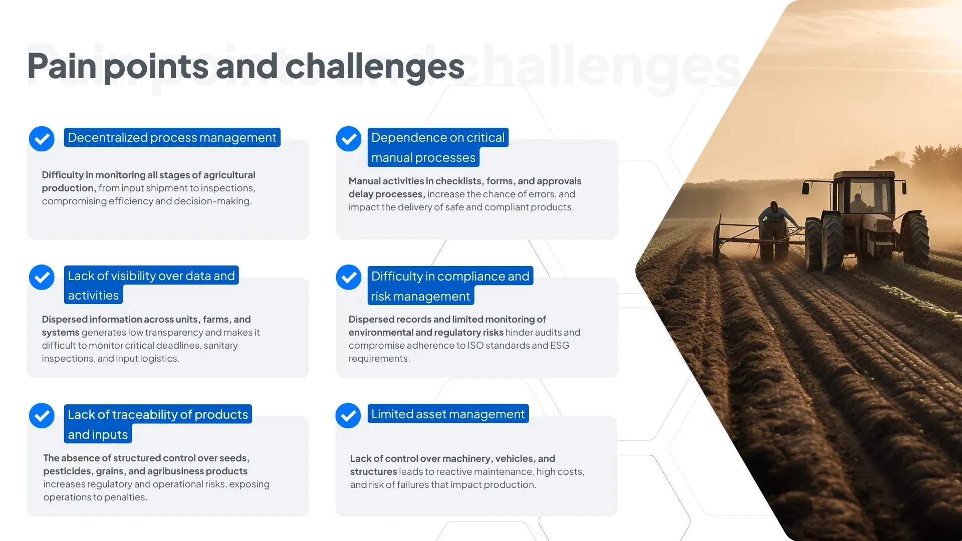 Pain points and challenges