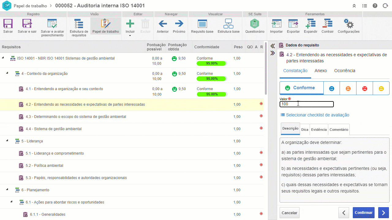 Execute auditorias e mantenha um registro completo de evidências