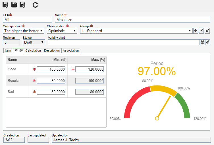 Configuration du champ de tir