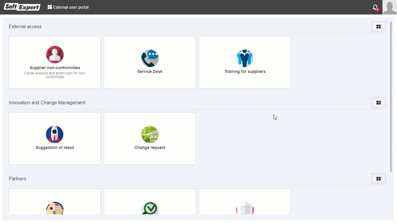 Provide an external portal for structured request submission