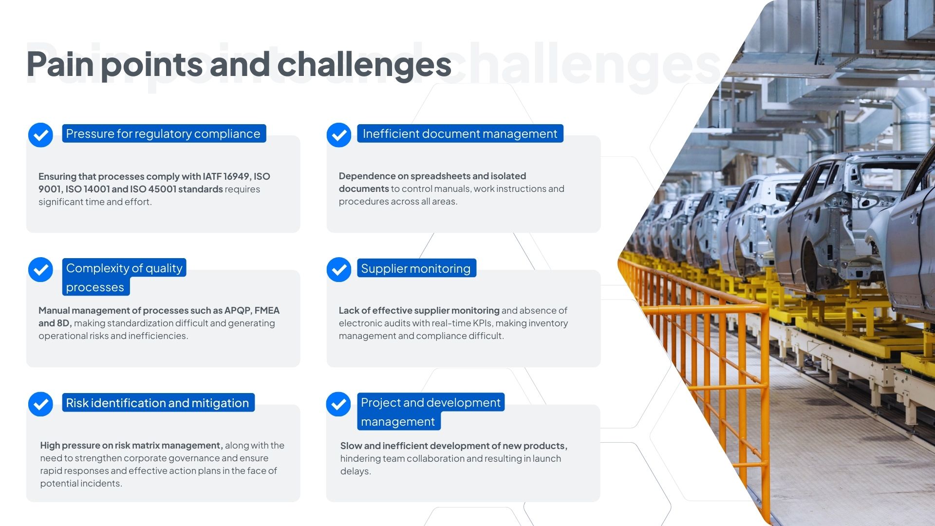 Pain points and challenges